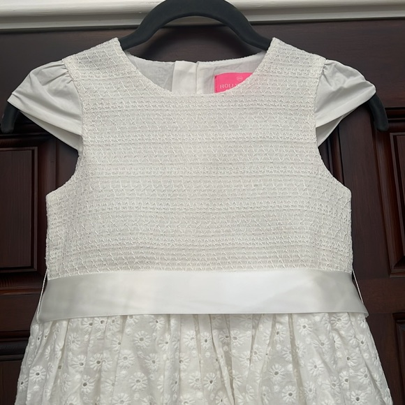 Hollie Hastie Clara Smocked Floral Embroidered Cotton Girls Dress. Sizes 8 - Picture 2 of 8